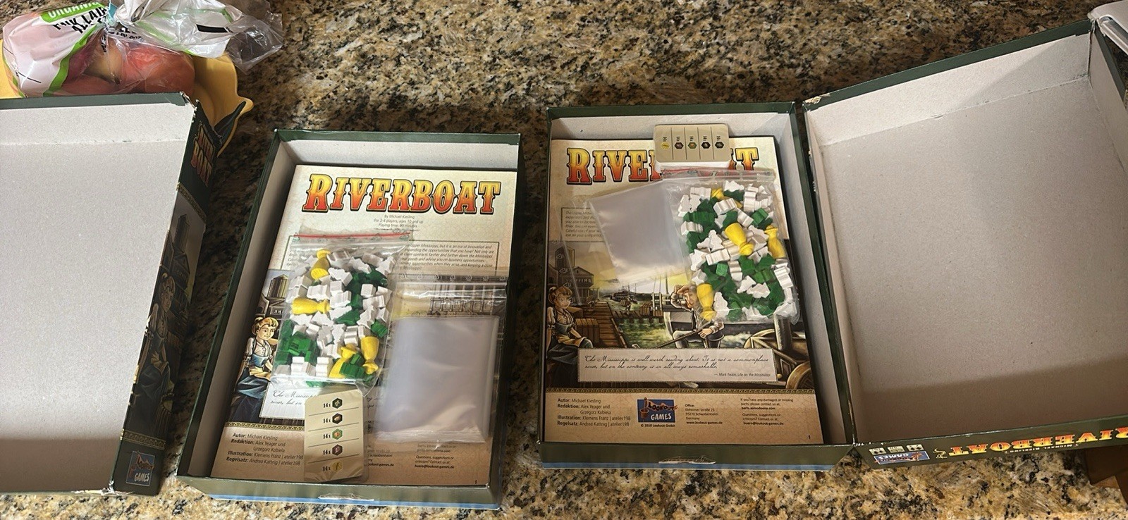 Lookout Games Riverboat Strategy Board Game Complete w/ Dice, 2+ Players, 12+