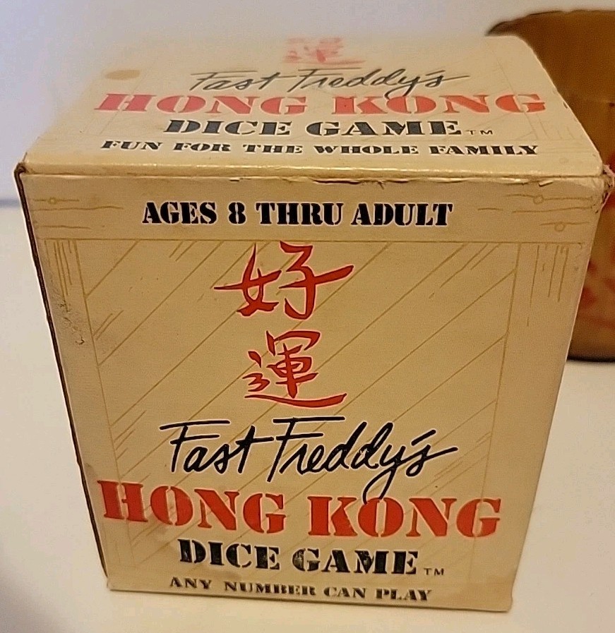 VTG Fast Freddys Hong Kong Dice Game Shaker Cup Jax LTD 1983 Family Game