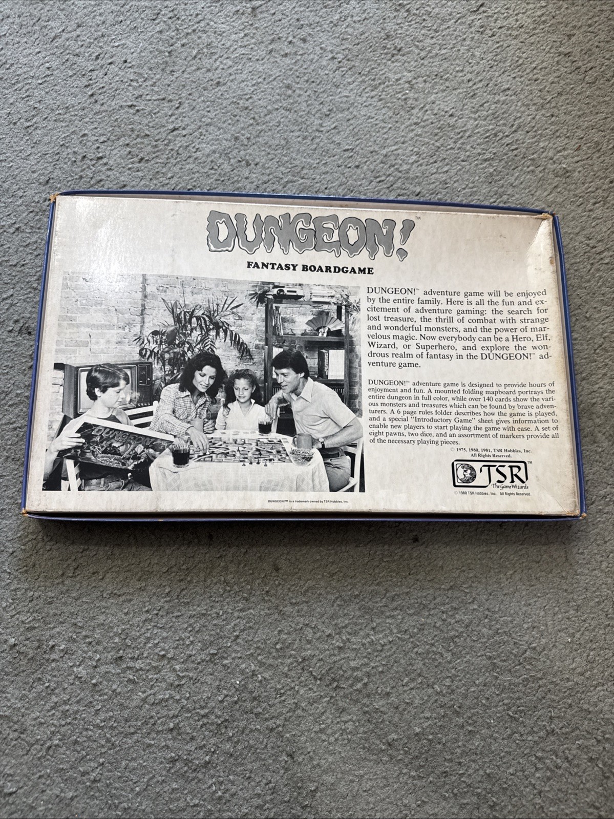 Dungeon! Vintage 1981 TSR Fantasy Boardgame Dungeons & Dragons Era 90% Complete