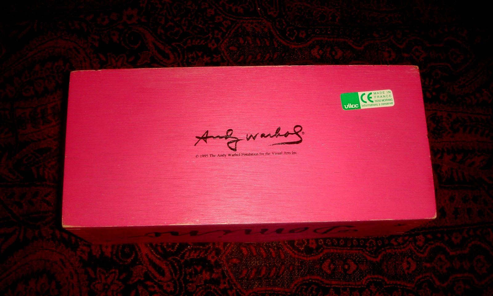Rare ANDY WARHOL “Flowers” WOODEN DOMINO SET Gorgeous Art Color – Made in France