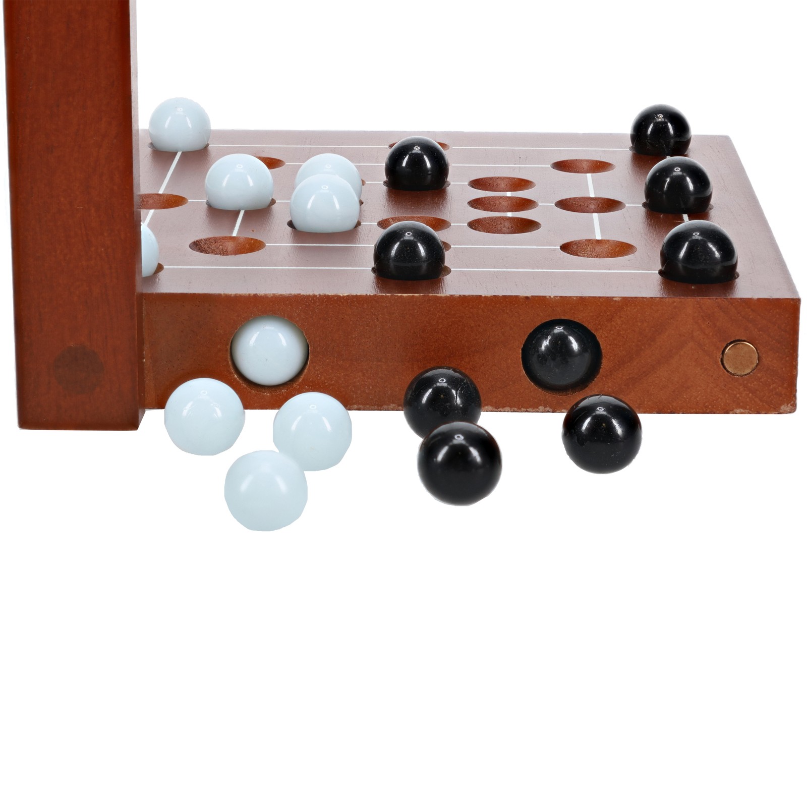 WE Games Nine Men’s Morris Wooden Travel Game with Marbles – 5 inch Travel Size