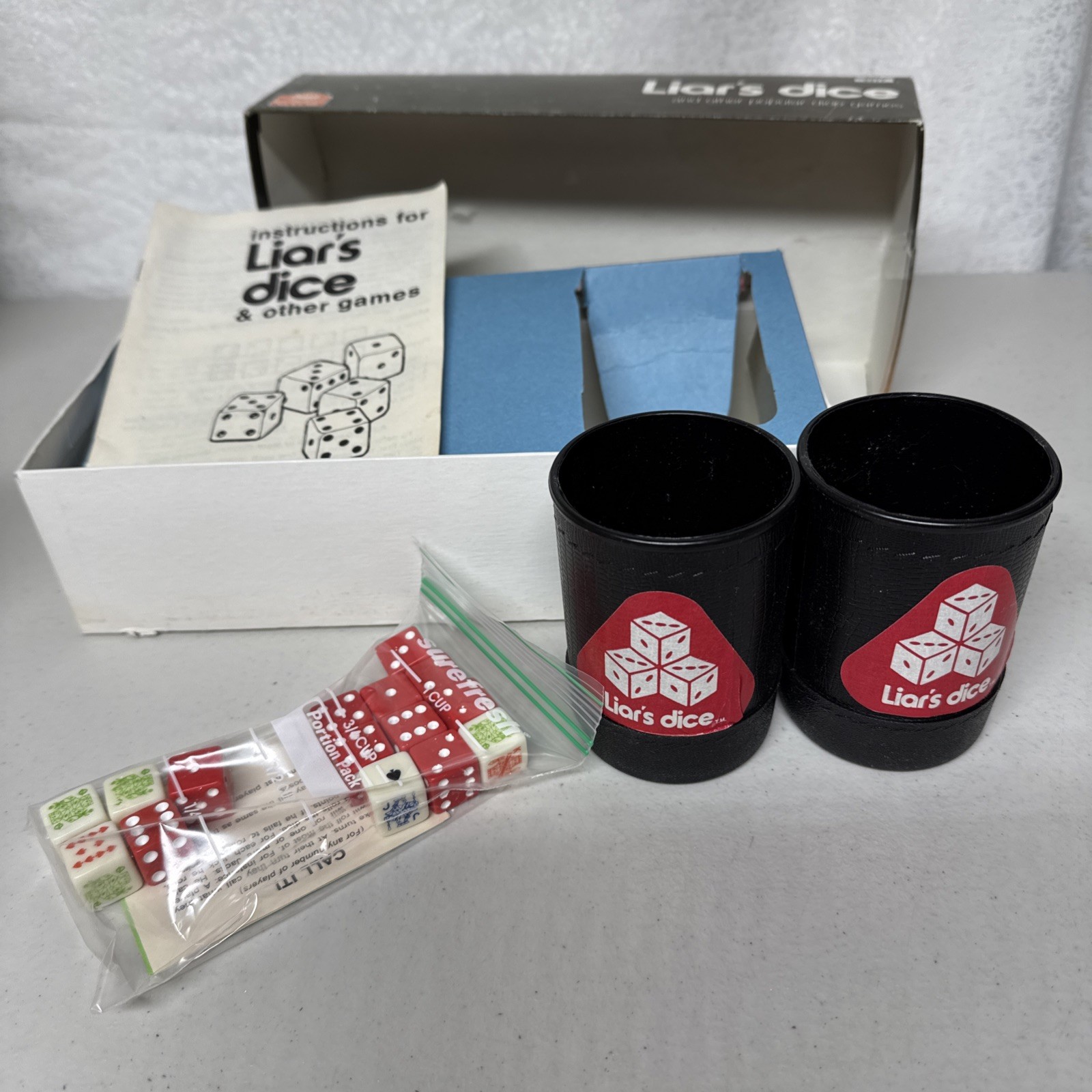 E.S. Lowe Liar’s Dice Game Complete With Box Damage Ages 10 And Up