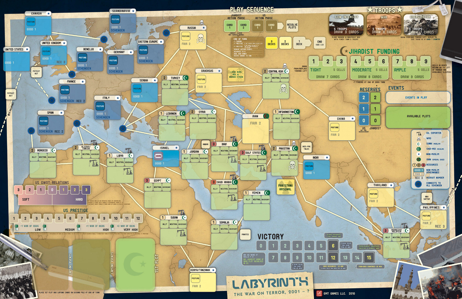 GMT Games: Labyrinth: The War on Terror 5th Printing NISW Fast Shipping