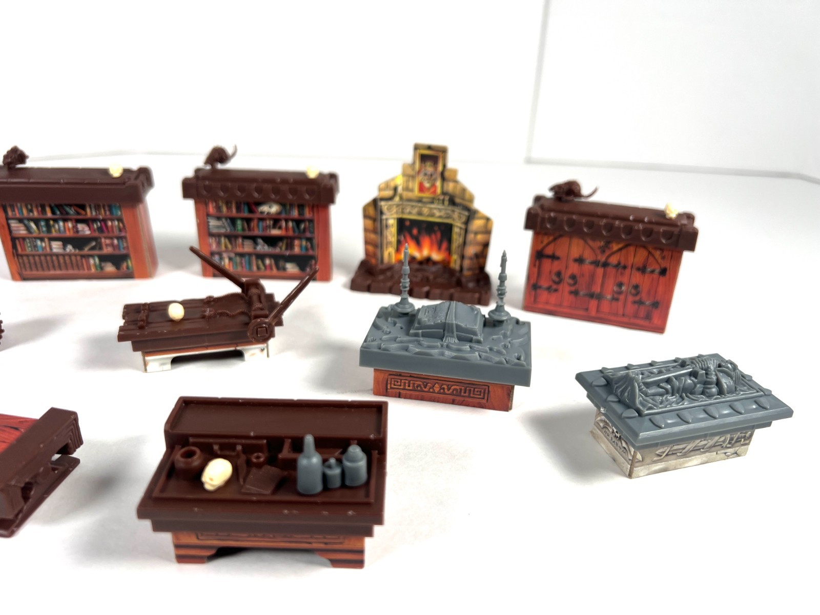 HeroQuest Board Game Parts Mixed Furniture Lot of 16 Tables Treasure Chests Book