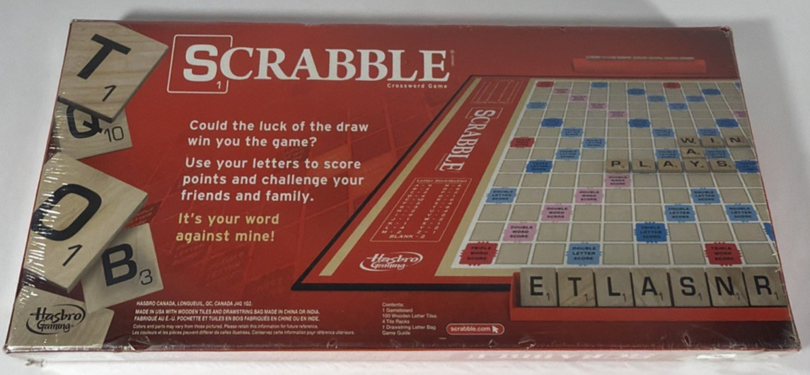 Hasbro Original SCRABBLE Board Game (Crossword Game) – NEW Sealed
