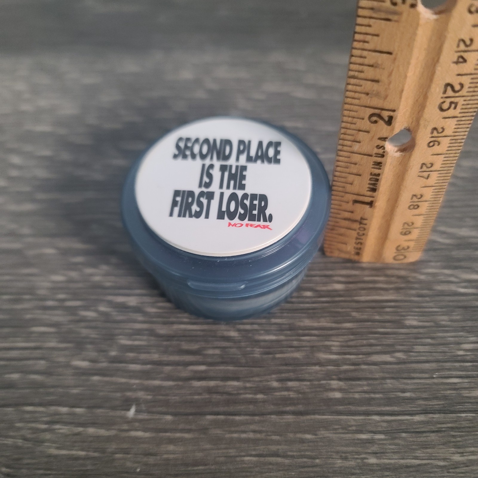 No Fear POGs Milk Cap 5 Pogs 1 Plastic Slammer And Container