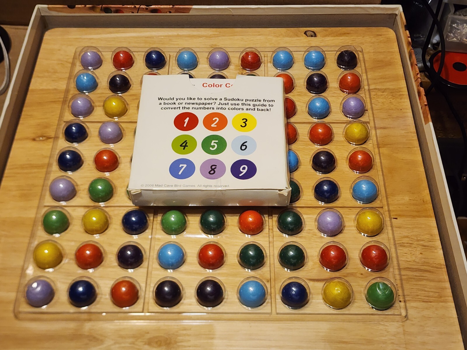 COLORKU Color Sudoku Puzzle Wooden Board Game Set with Puzzle Cards – Complete