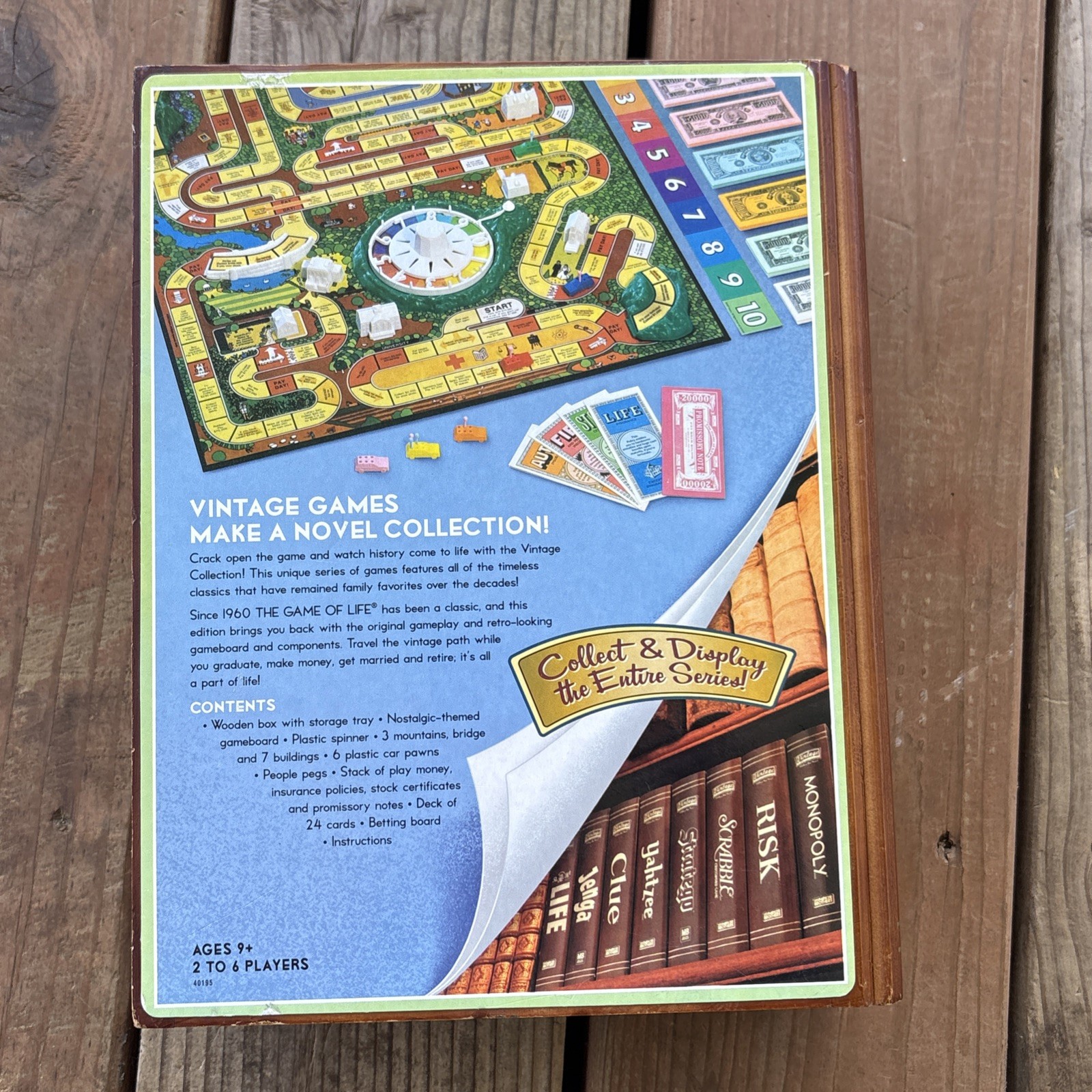 The Game of Life Wood Box Library Bookshelf Edition Vintage Collection COMPLETE