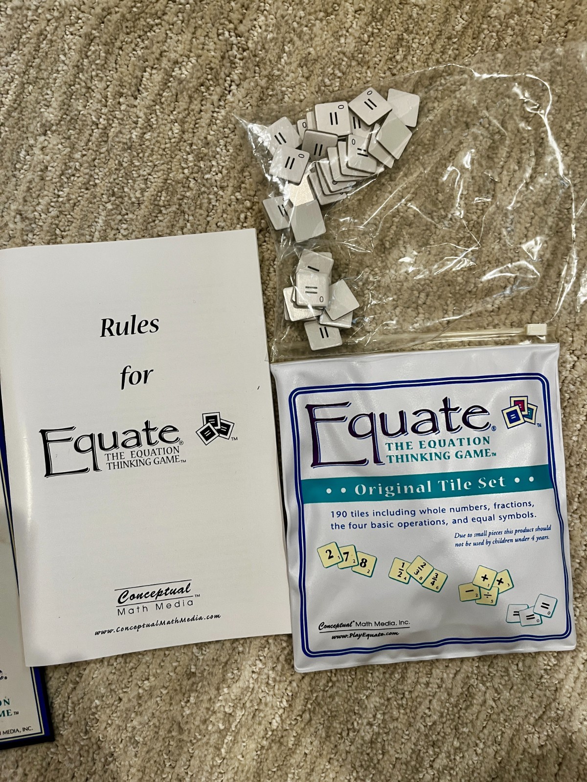 Equate The Equation Thinking Board Game – Home School – Math – Complete