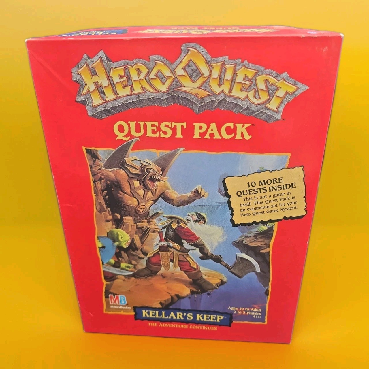 HeroQuest Kellar’s Keep 1991 MB 4111 Box & Order Form Only No Pieces Rare
