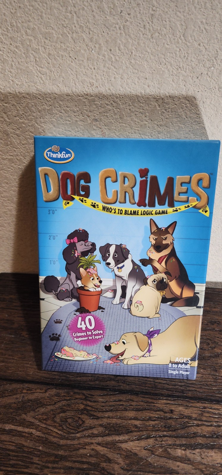 Dog Crimes Board Game, Complete Set, Logic Game, Single Player, Thinkfun Ages 8+