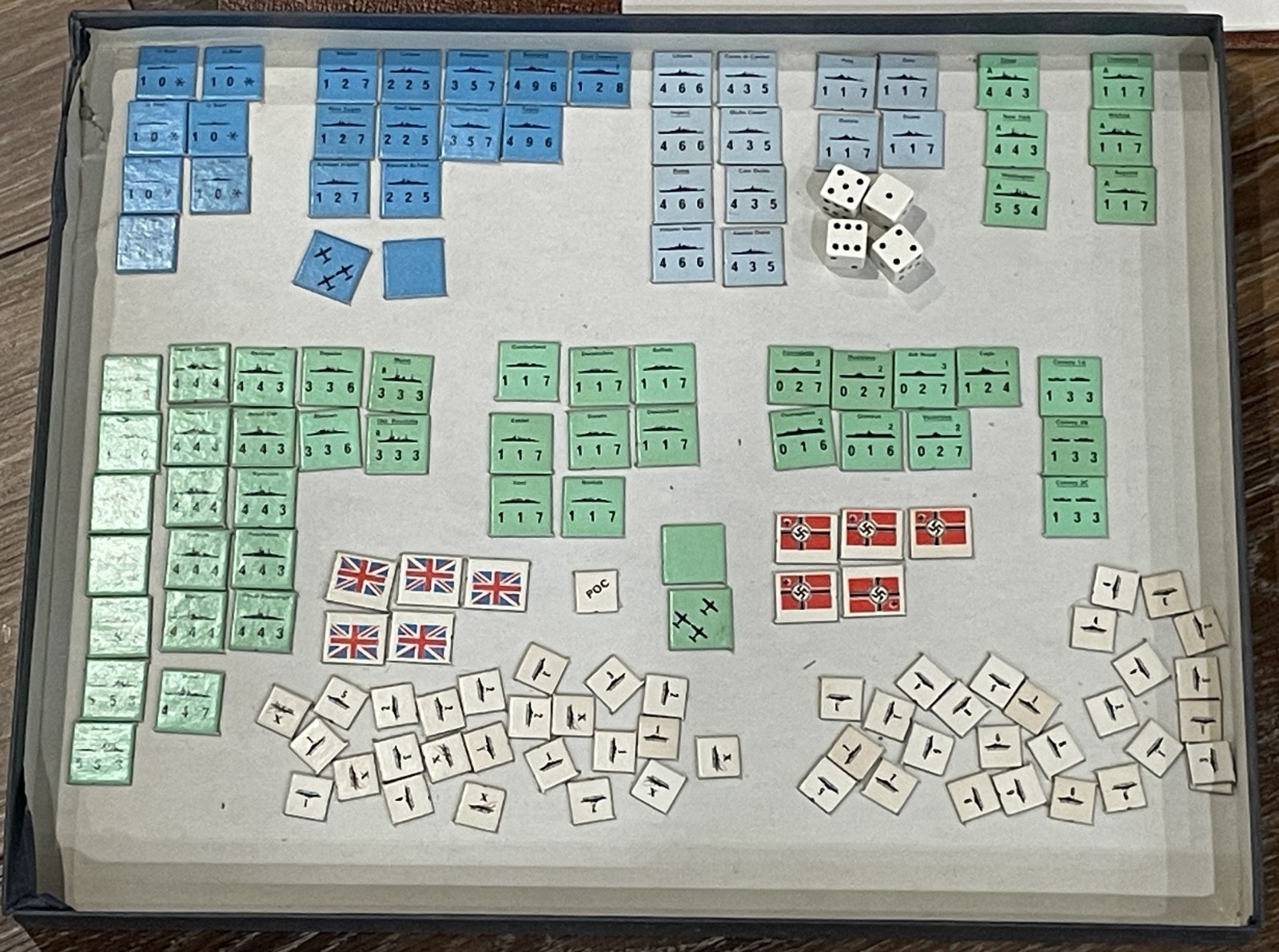 1976 Avalon Hill War At Sea No. 705 World War II Board Game Naval Realistic War