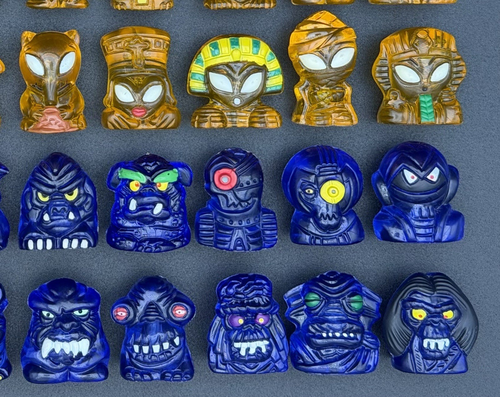 Full Set of 60 Hielocos Coca-Cola Aliens & Bad Aliens Amber & Blue Rare Mexico