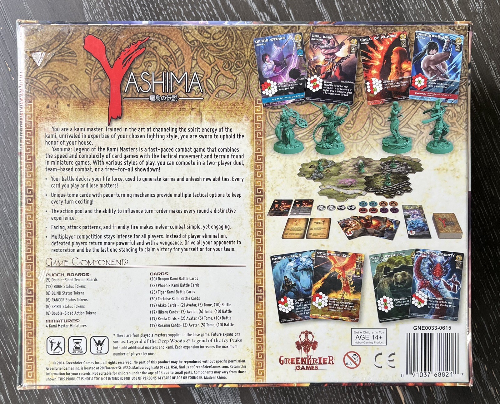 Yashima Legend of the Kami Masters 2014 Greenbrier Games, New and Sealed