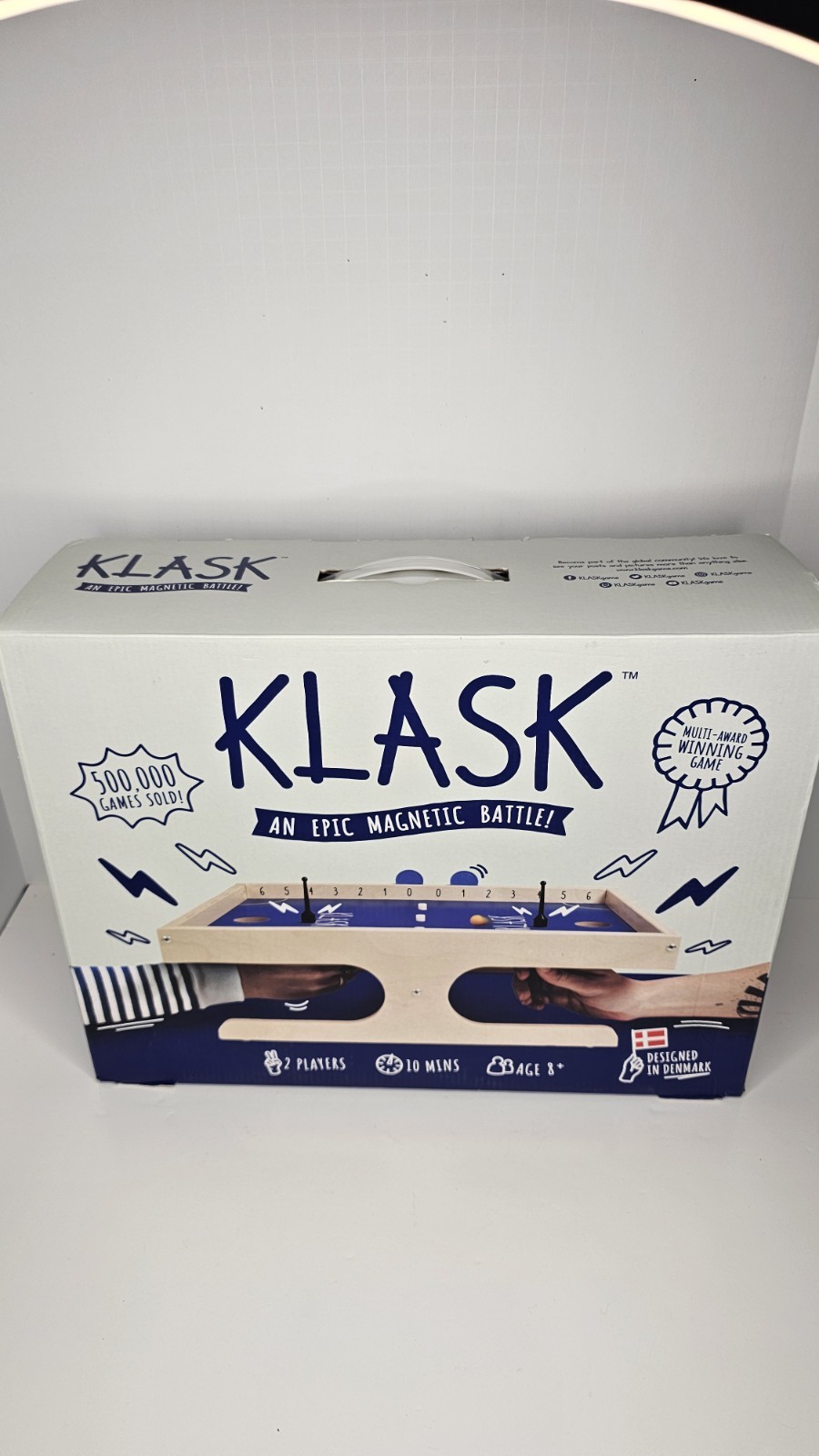 Klask Tabletop Board Game Complete Magnetic Foosball Hockey Battle Party Denmark