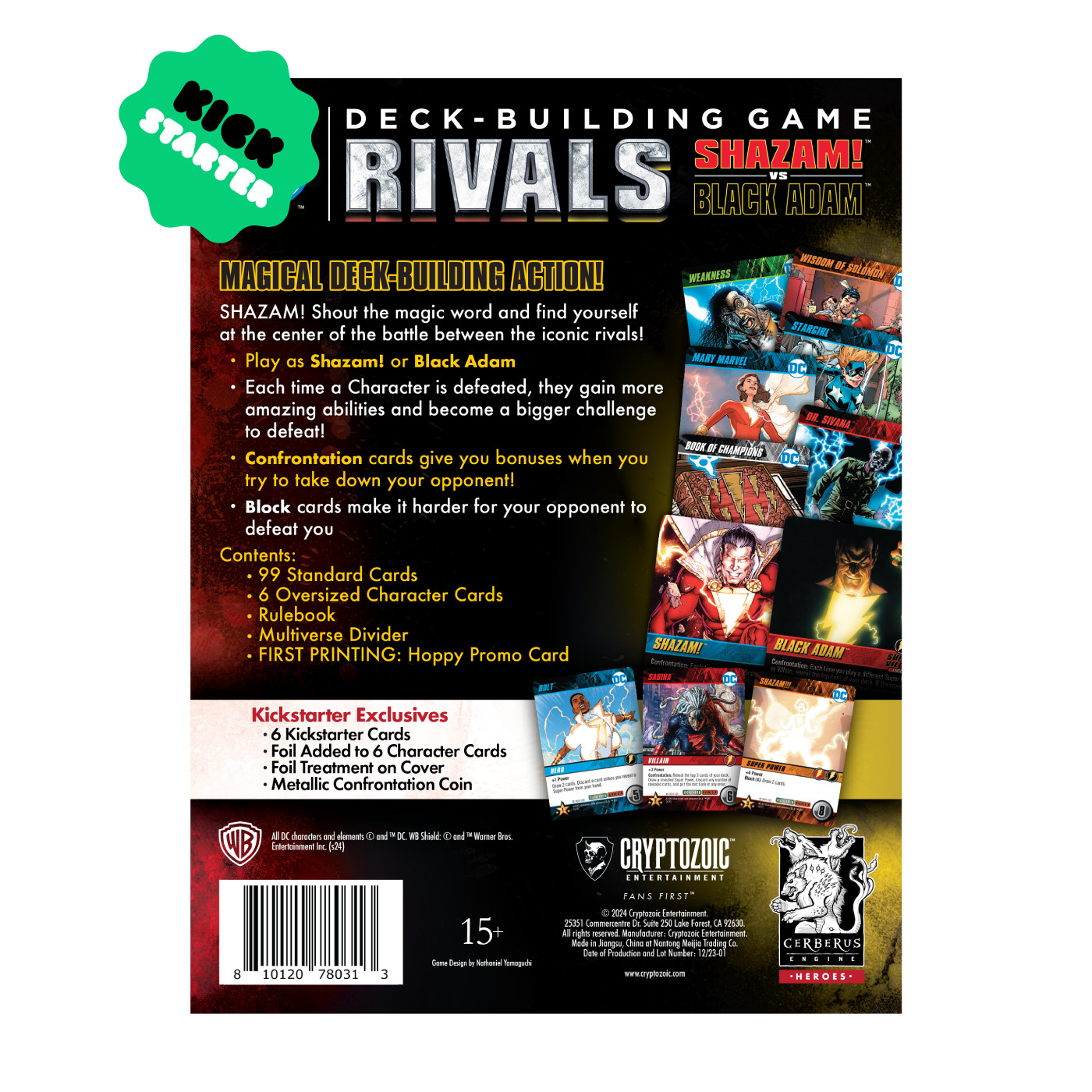 DC Deck-Building Game: Rivals — Shazam! vs. Black Adam (Kickstarter Edition)