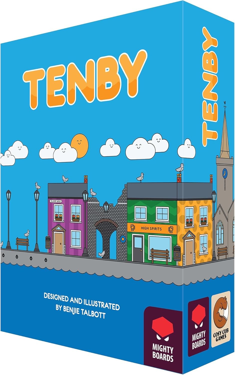 Mighty Boards: Tenby – Matching Card Game, Action Drafting, Street Building Comp