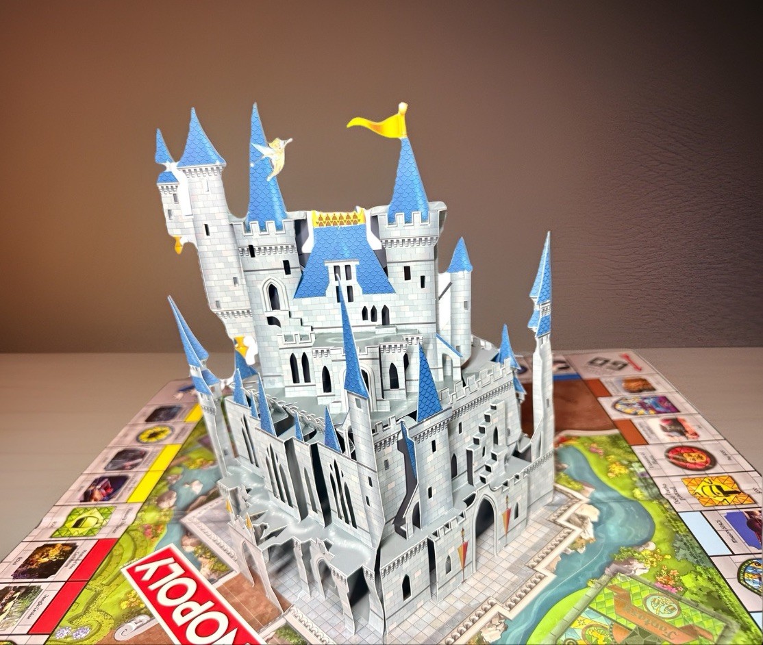 Disney Parks Theme Park Edition Monopoly Board Game Pop-Up Castle 2020 COMPLETE
