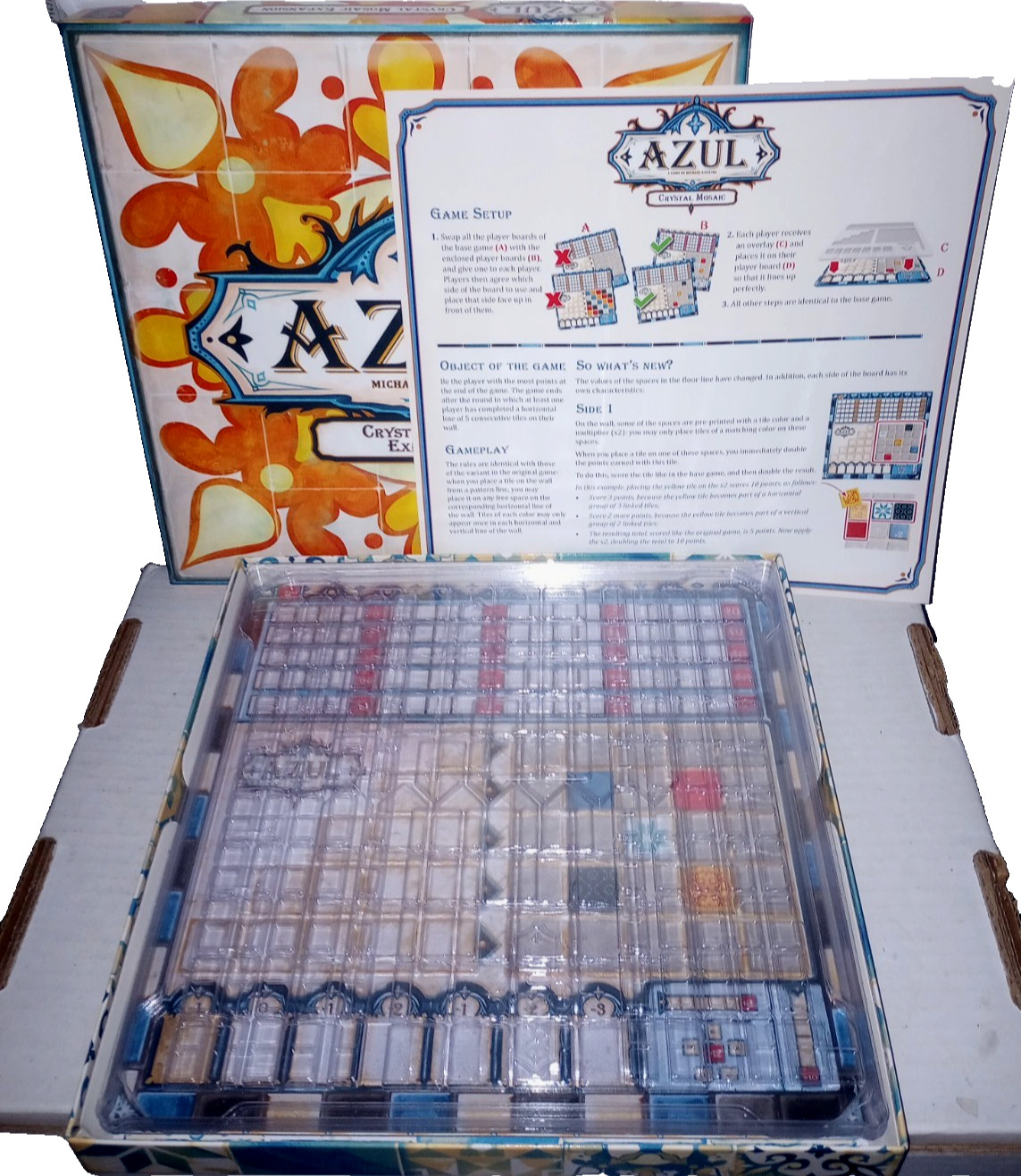 Azul Crystal Mosaic Board Game Expansion (Next Move) – 100% Complete – Very Good
