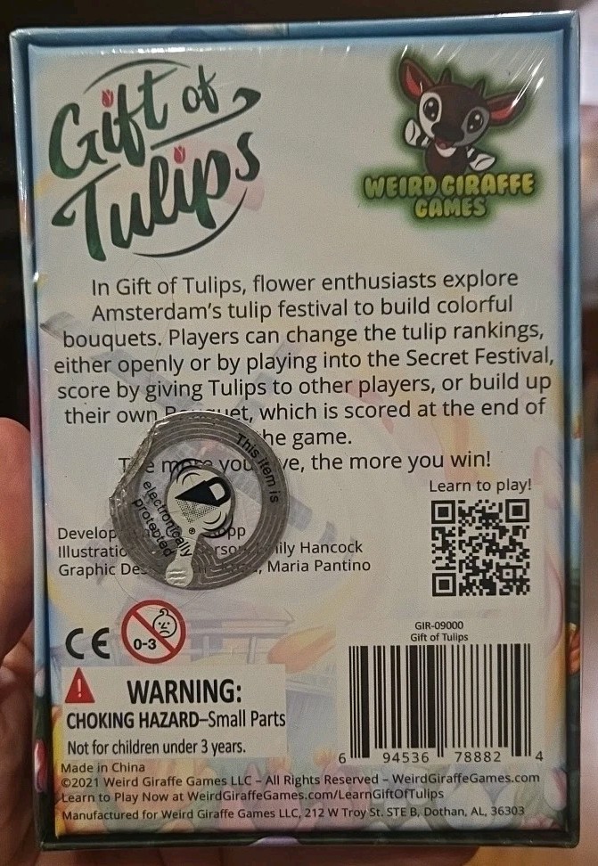 GIFT OF TULIPS Sara Perry Board Game Kickstarter By Weird Giraffe Games