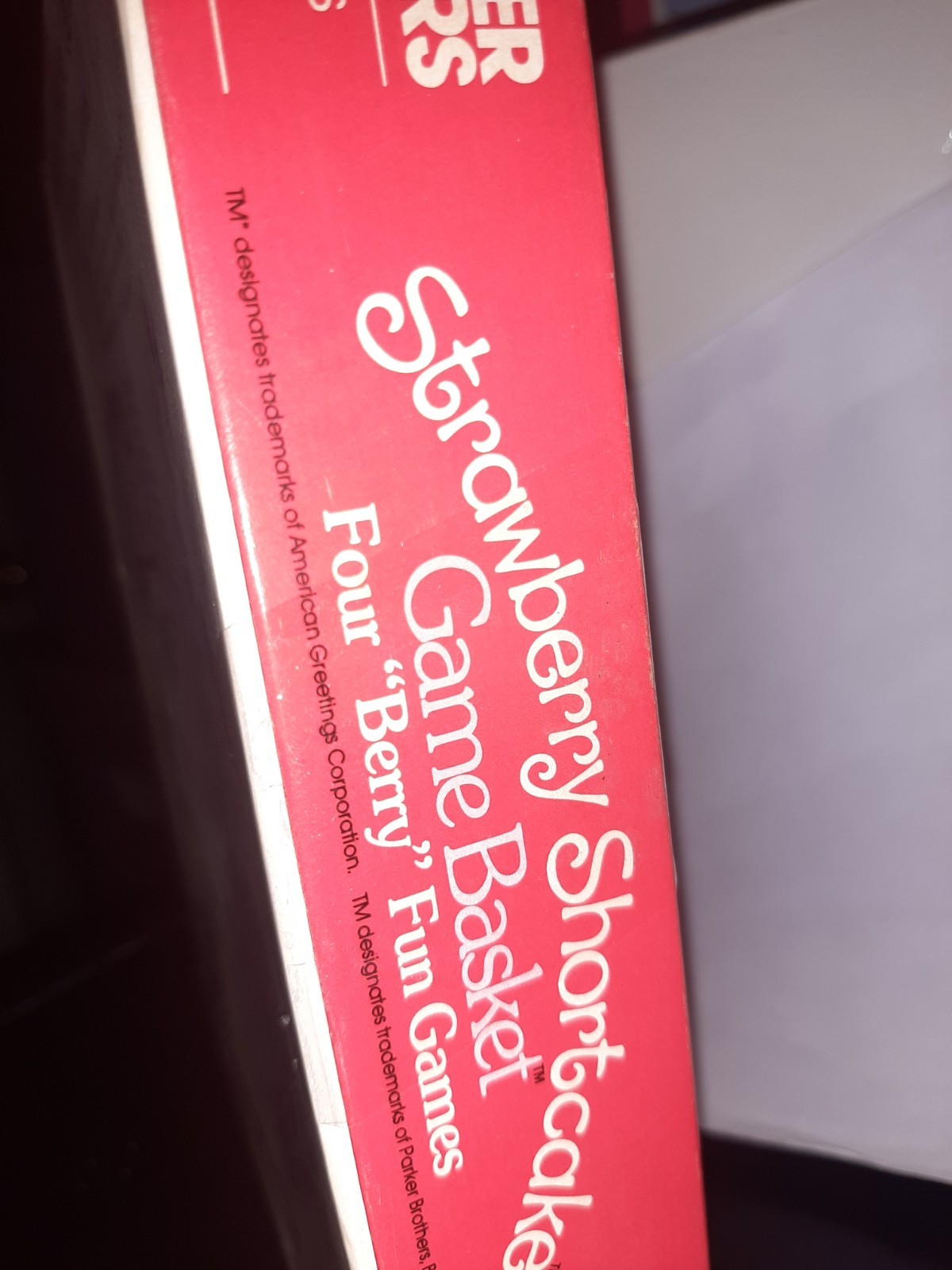 Parker Brothers Strawberry Shortcake Game Basket Vintage 1981 Four Games In Box!