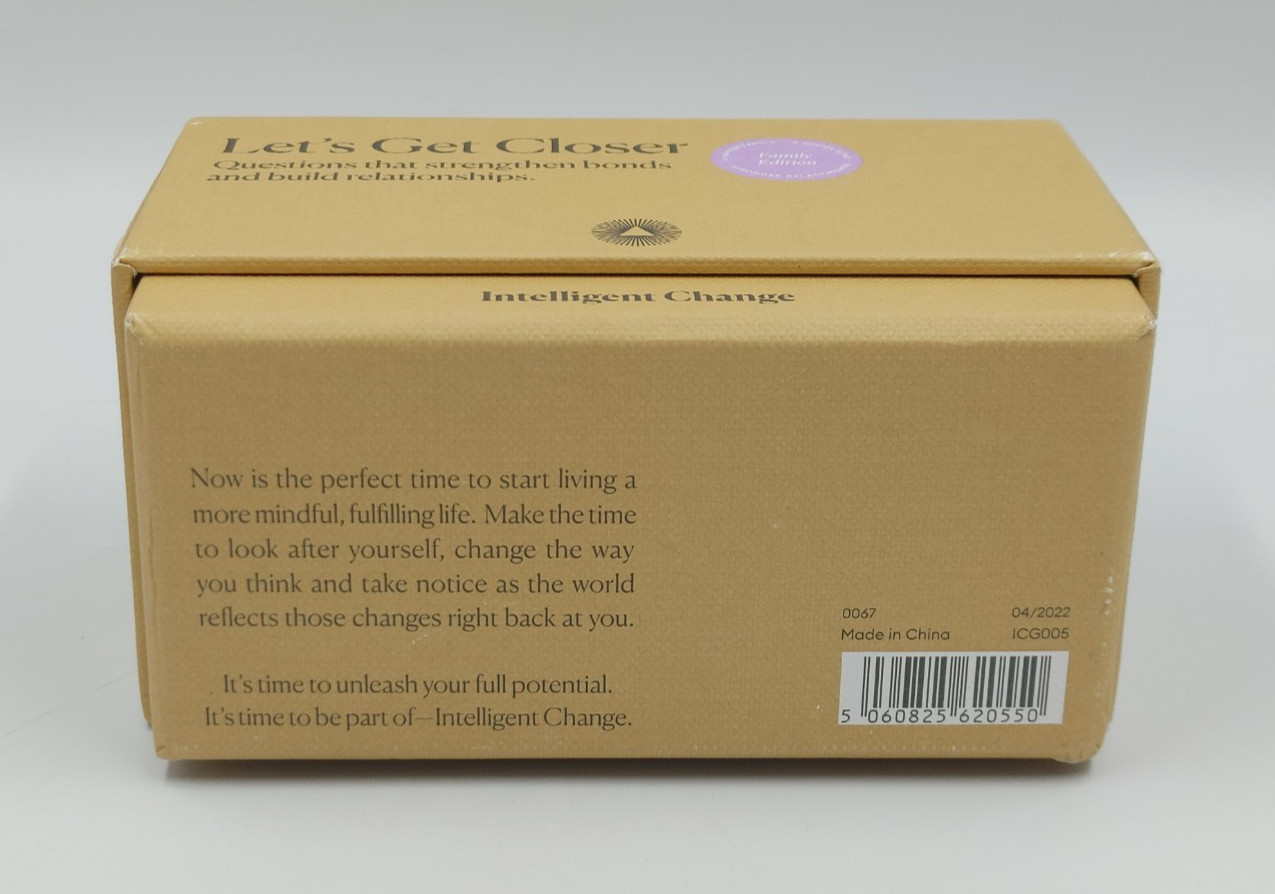 Let’s Get Closer Card Game Family Edition Conversation Cards Intelligent Change