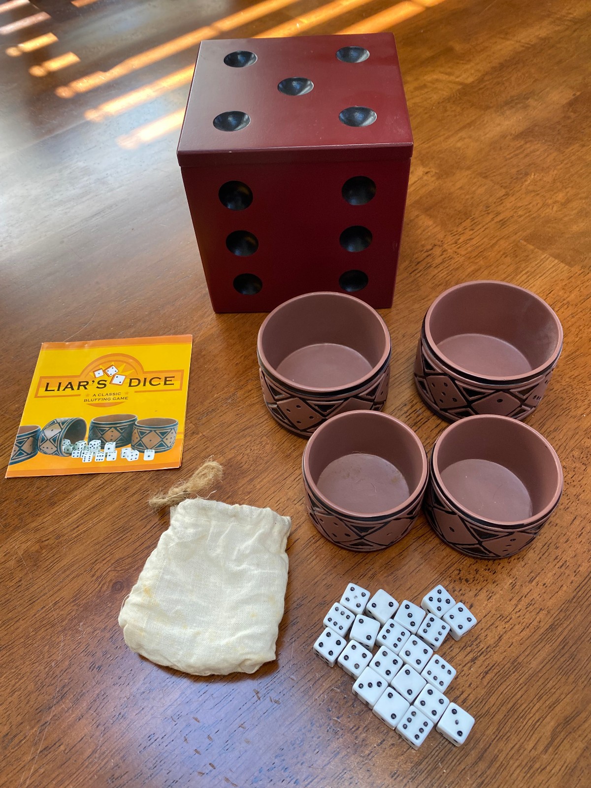 Liar’s Dice – A Classic Bluffing Game – Wood Box – Front Porch Classics 2014