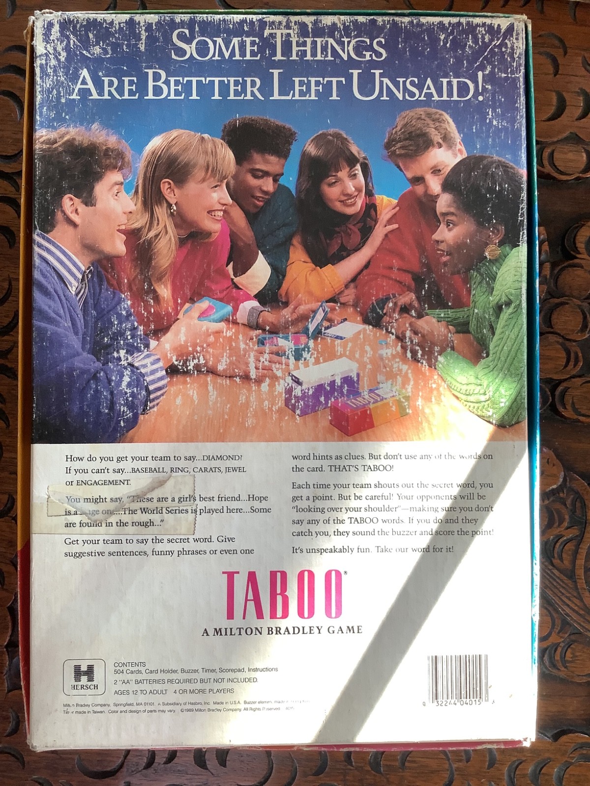 Vintage 1989 Taboo Board Game Complete Milton Bradley Party Game