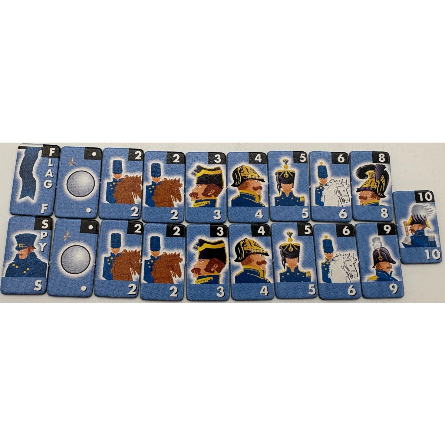 Ultimate Stratego 1997 Replacement Army Insert Light Blue Parts Only READ