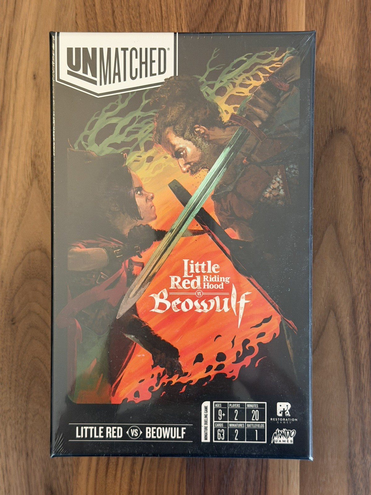 Unmatched: Little Red Riding Hood vs Beowulf • Restoration Games / Mondo • NEW