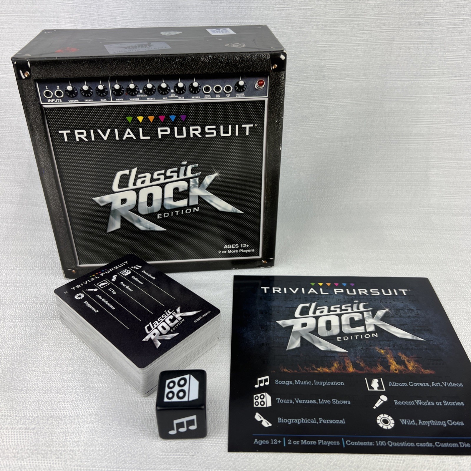 Trivial Pursuit Classic Rock Edition 100 Cards USAopoly 2015 RARE 100% Complete