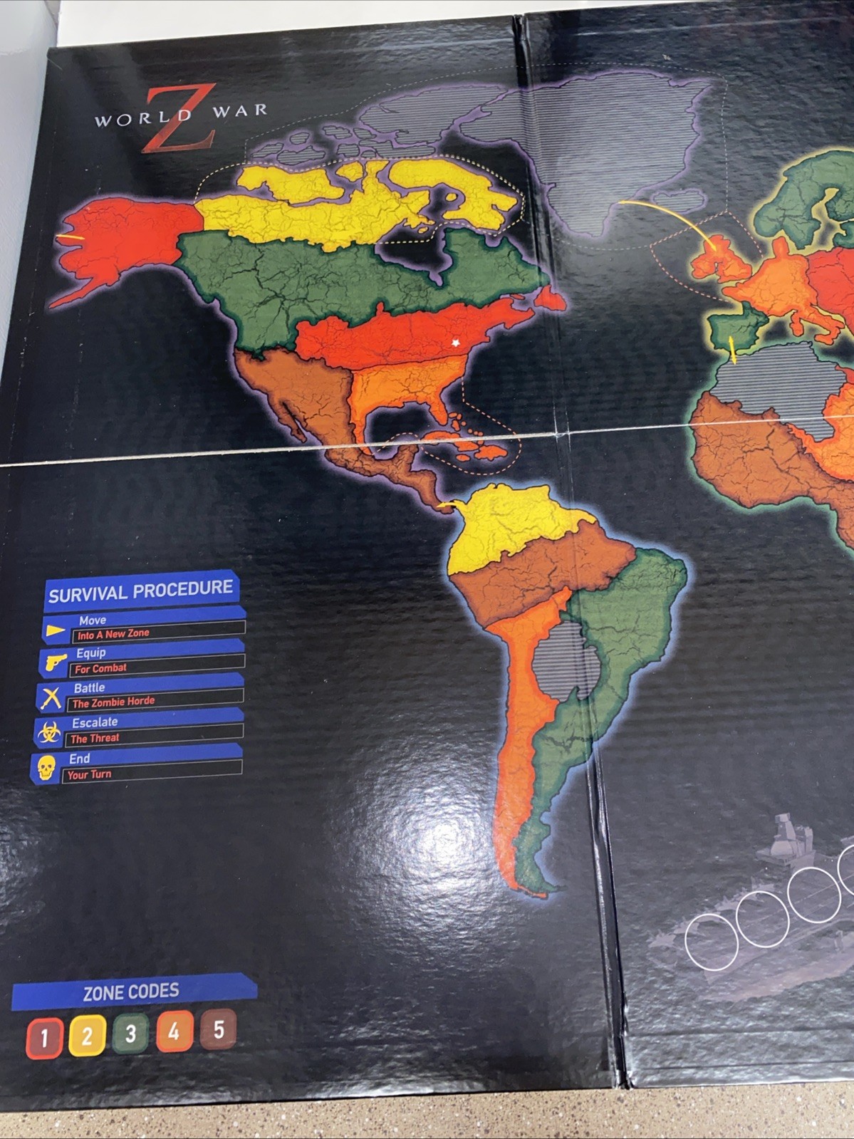 University Games World War Z Board Game – The Game Sealed Pieces Box Damage