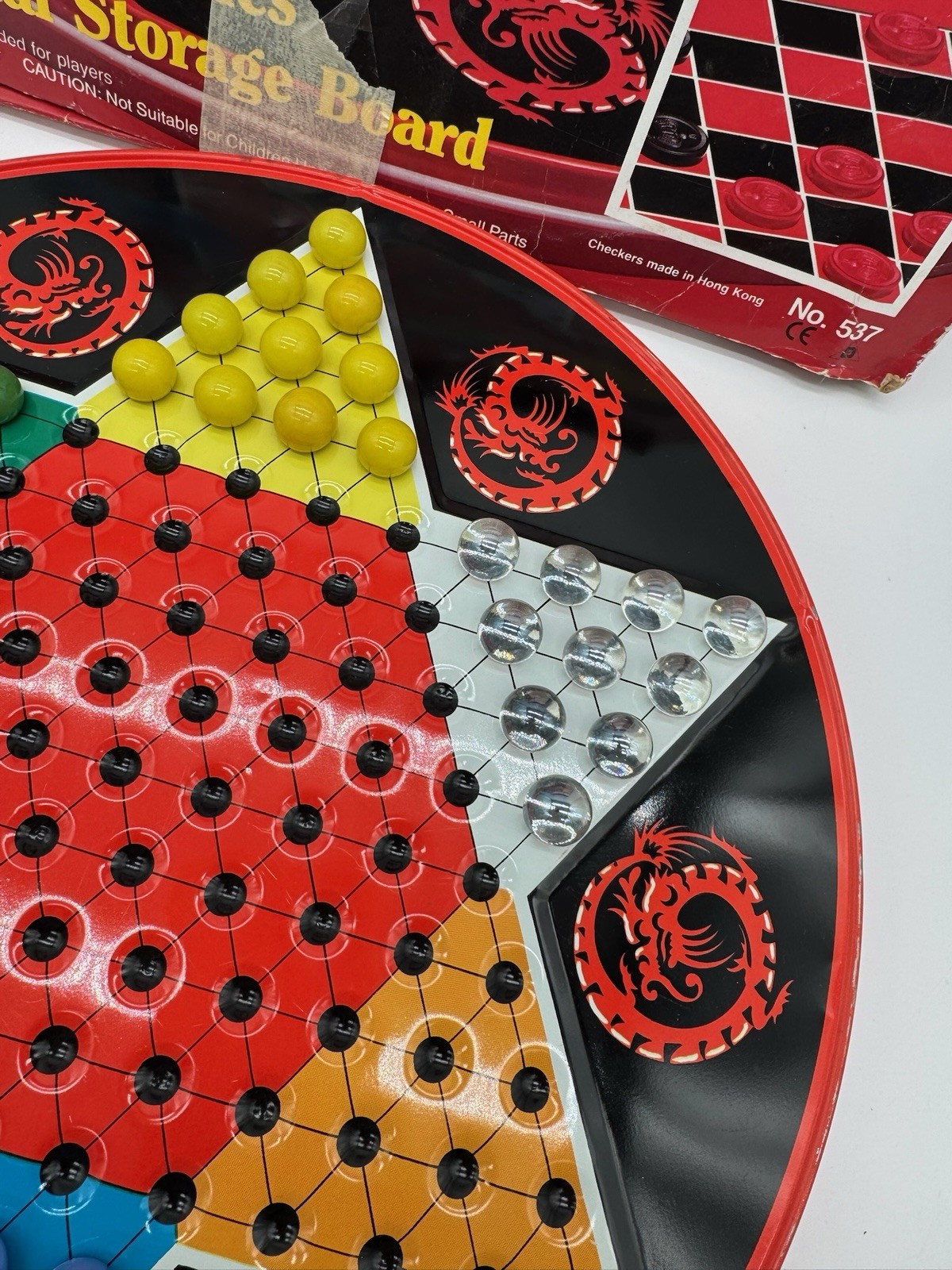 VINTAGE Ohio Art No. 537 Combination Chinese Checkers Regular Checkers Game READ