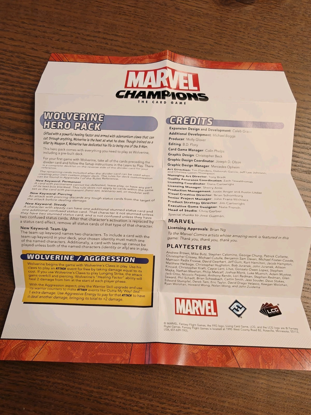 Marvel Champions Wolverine Hero Pack COMPLETE OOP MINT + Lady Deathstrike FFG