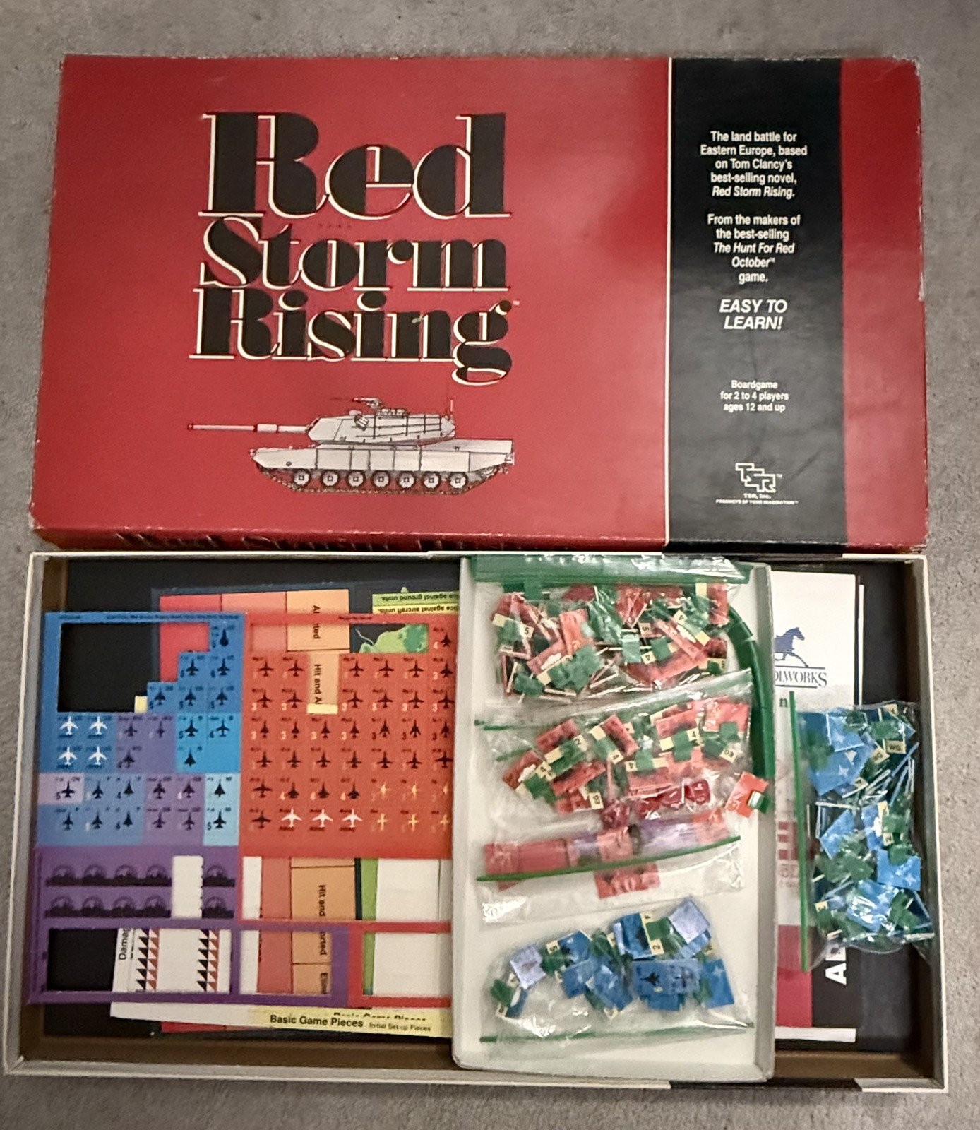1989 Vintage RED STORM RISING Strategy Family Board Game – Tom Clancy