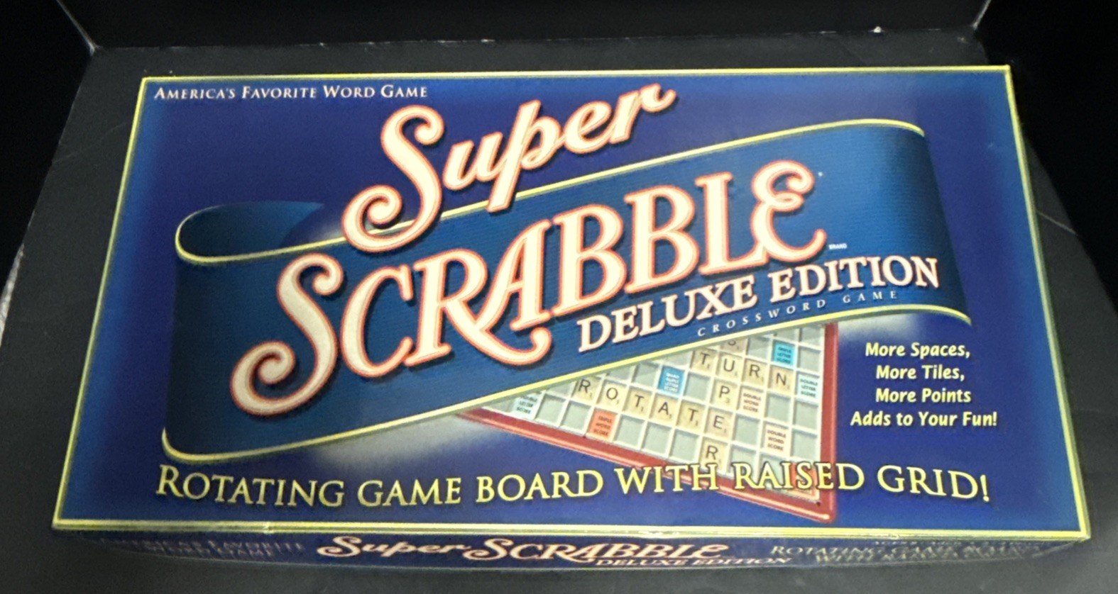Super Scrabble Deluxe Edition Crossword Board Game 200 Tiles 99% Complete 2006