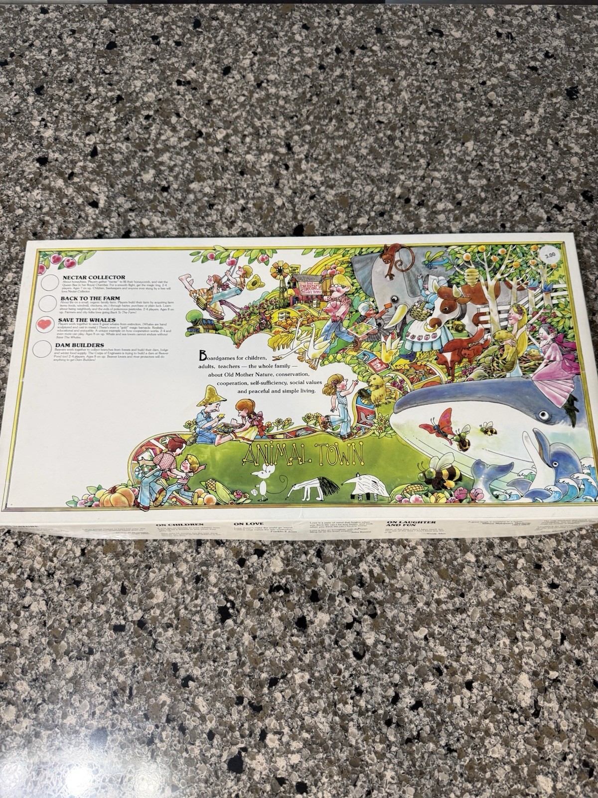 Animal Town: Save the Whales Board Game 1978 Hearth Song Inc. Vintage COMPLETE