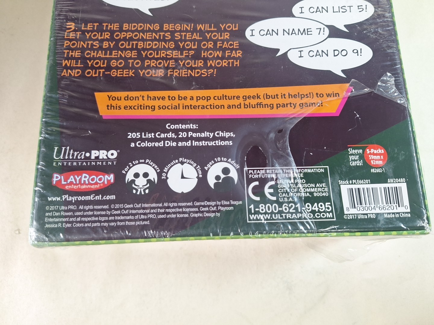 Geek Out Pop Culture 2014 Party Game Night Playroom Brand New Sealed