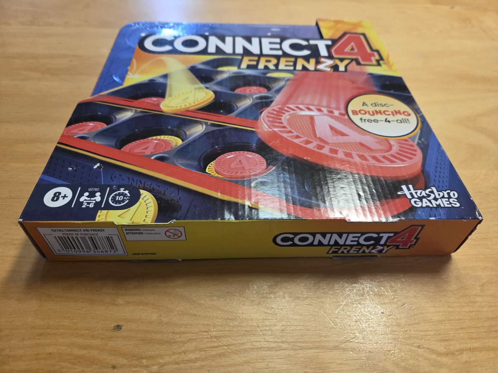 Connect 4 Frenzy Hasbro Game 2-6 Players Fast Disc Game Minor Box Wear FreeSH