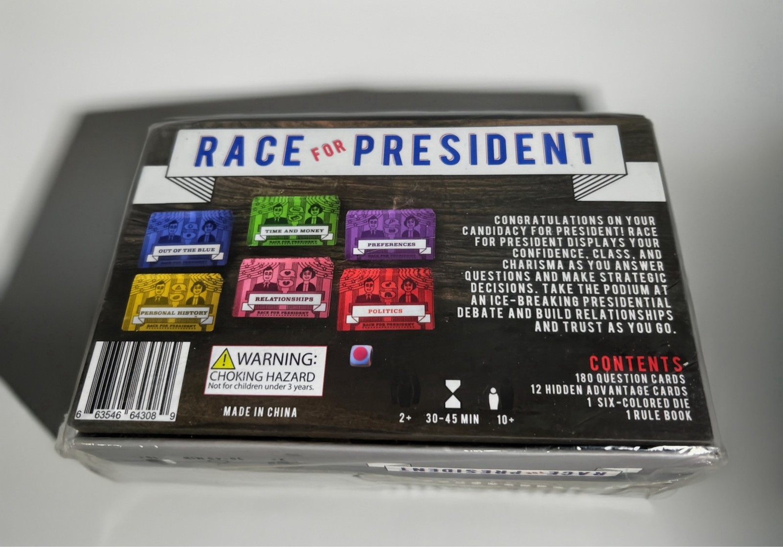 Race for President Board Game Educational Political Trivia James & Jana Neville