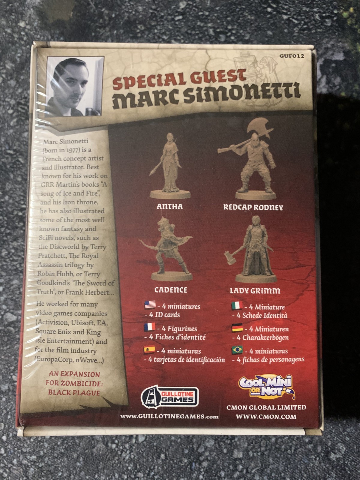 Zombicide Black Plague Special Guest Marc Simonetti Box New Shrink Kickstarter