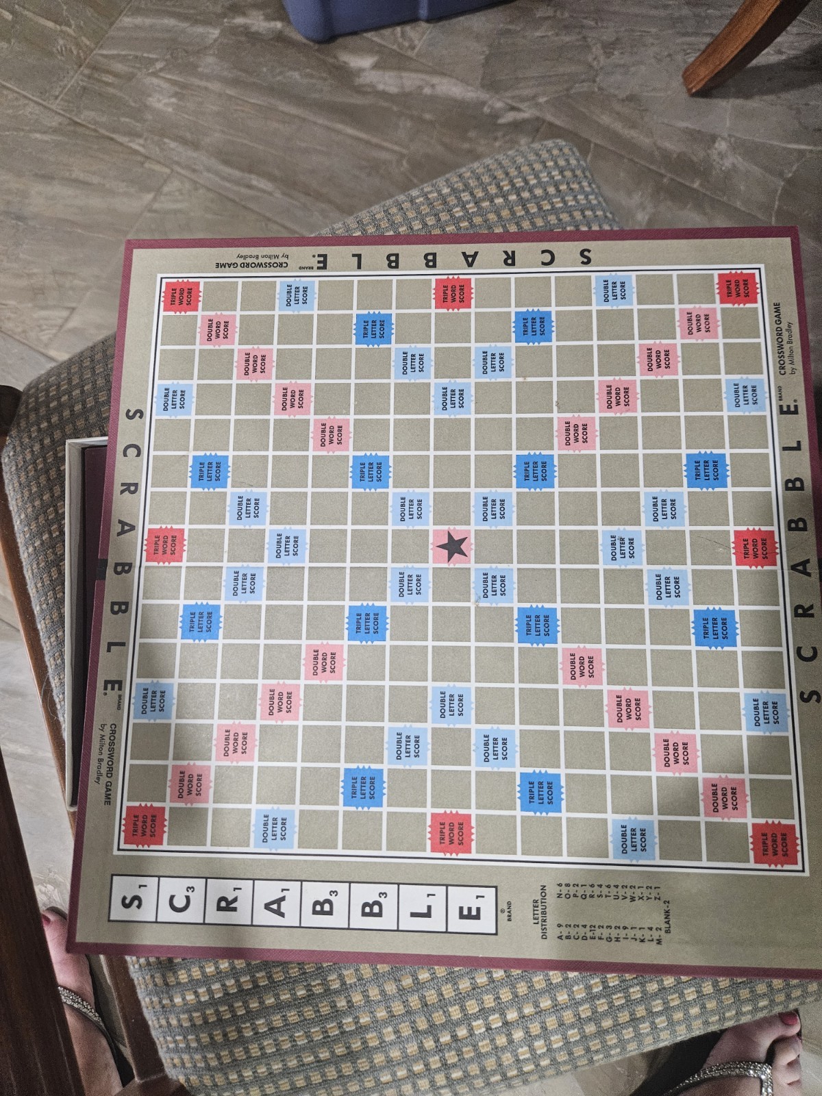 Vintage 1989 Scrabble Crossword Game Classic Wood Tiles Game Complete