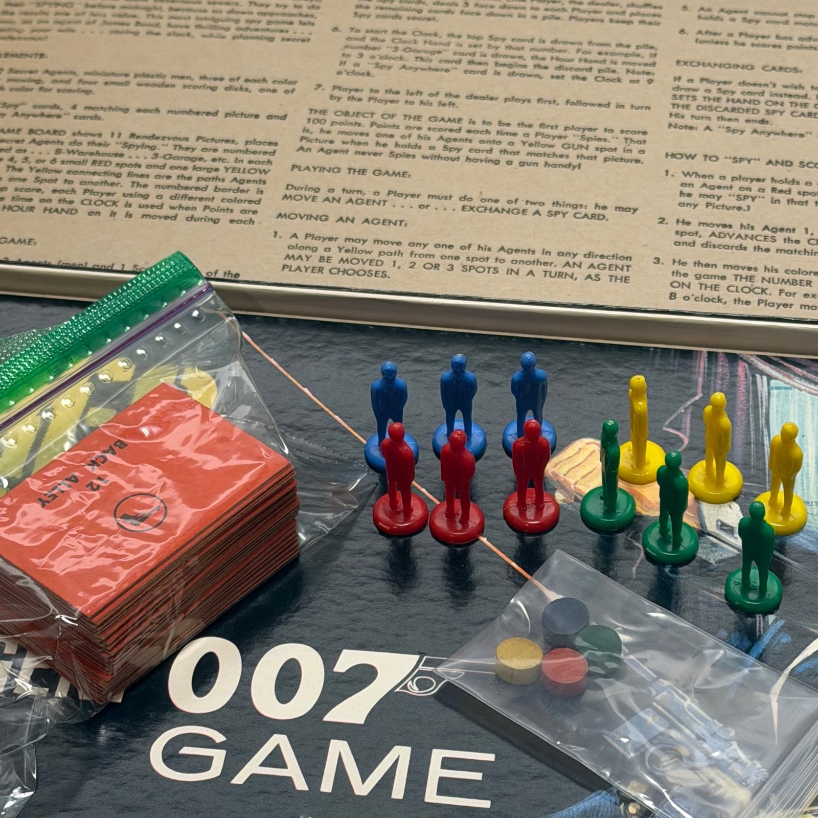 1964 James Bond Secret Agent 007 Game – Milton Bradley – Excellent Condition