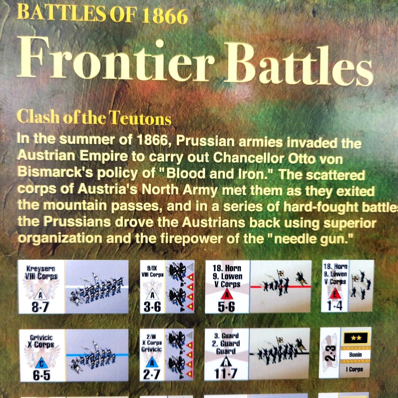 Avalanche Wargame Battles of 1866 – Frontier Battles, War of the Empires Box