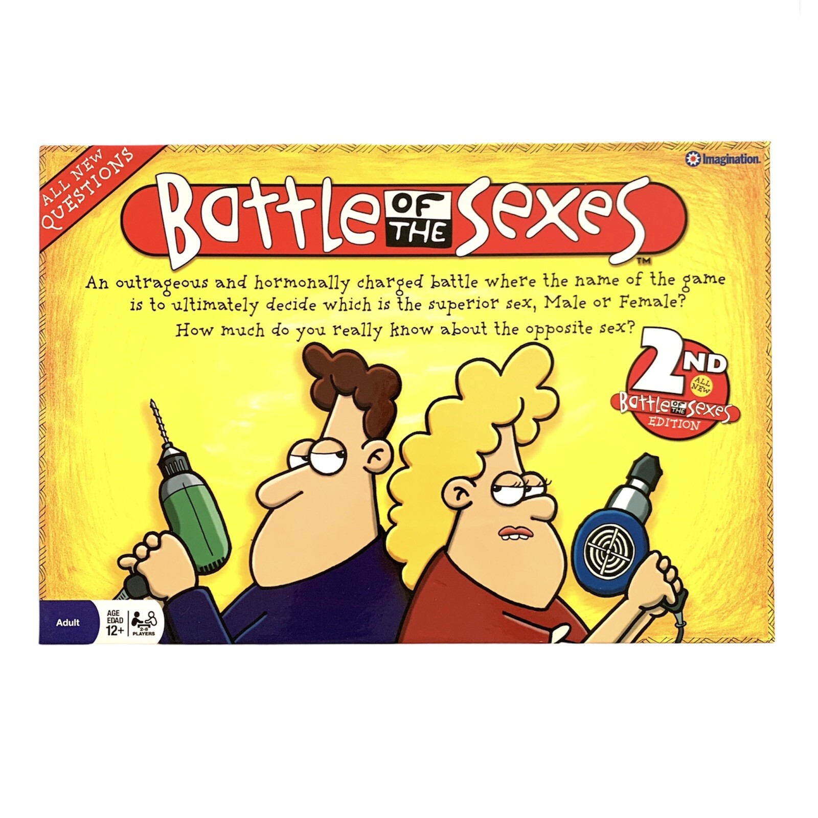 Battle of the Sexes 2nd Ed. *EUC* Board Game. 2005. Imaginatioin. 2-8 Players