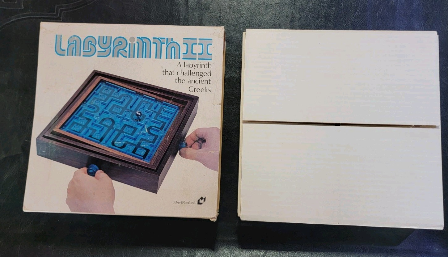 Vintage 1975 Mag-Nif Labyrinth II Marble Maze The Solitaire Game Of Skill #421