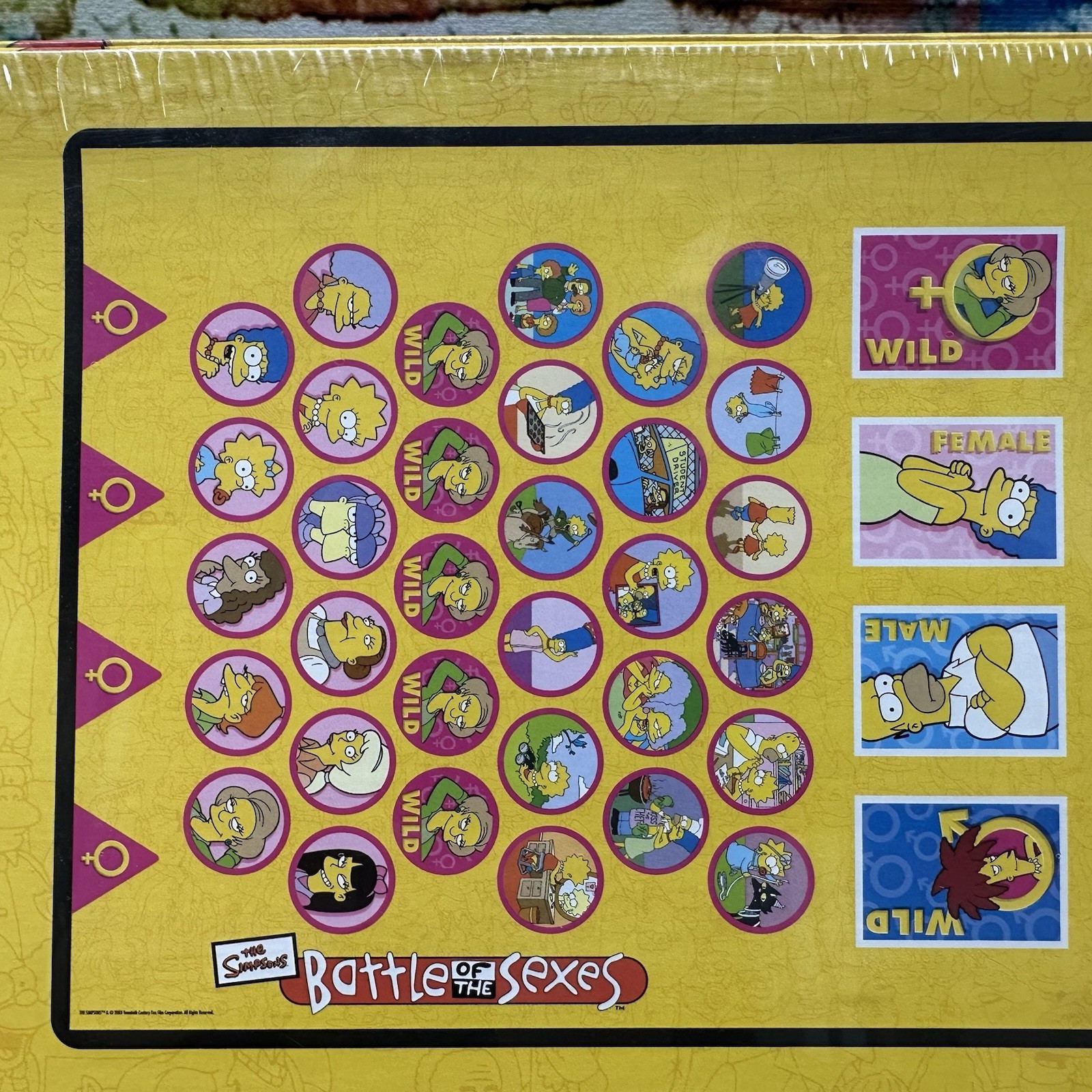 The Simpsons Battle Of The Sexes Board Game Spouses Vintage 2003 Ages 12+ NEW!
