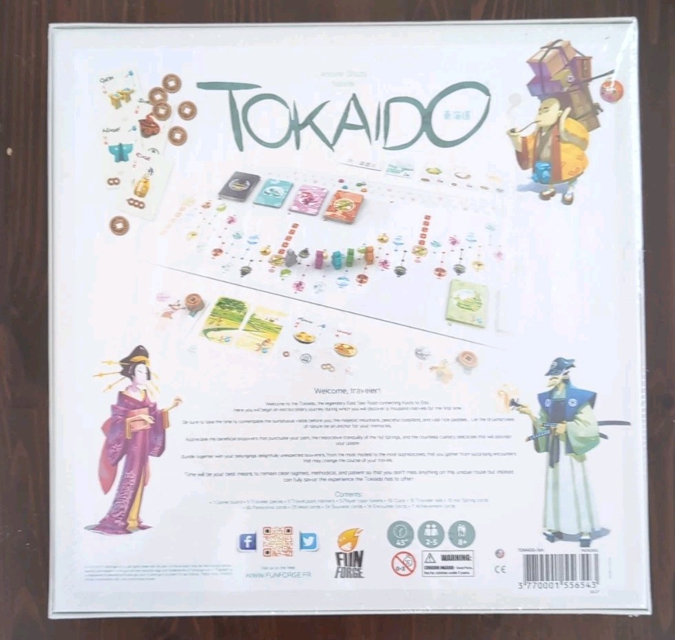 Tokaido Board Game by Antoine Bauza and Naiade 2017 Fun Forge, New and Sealed