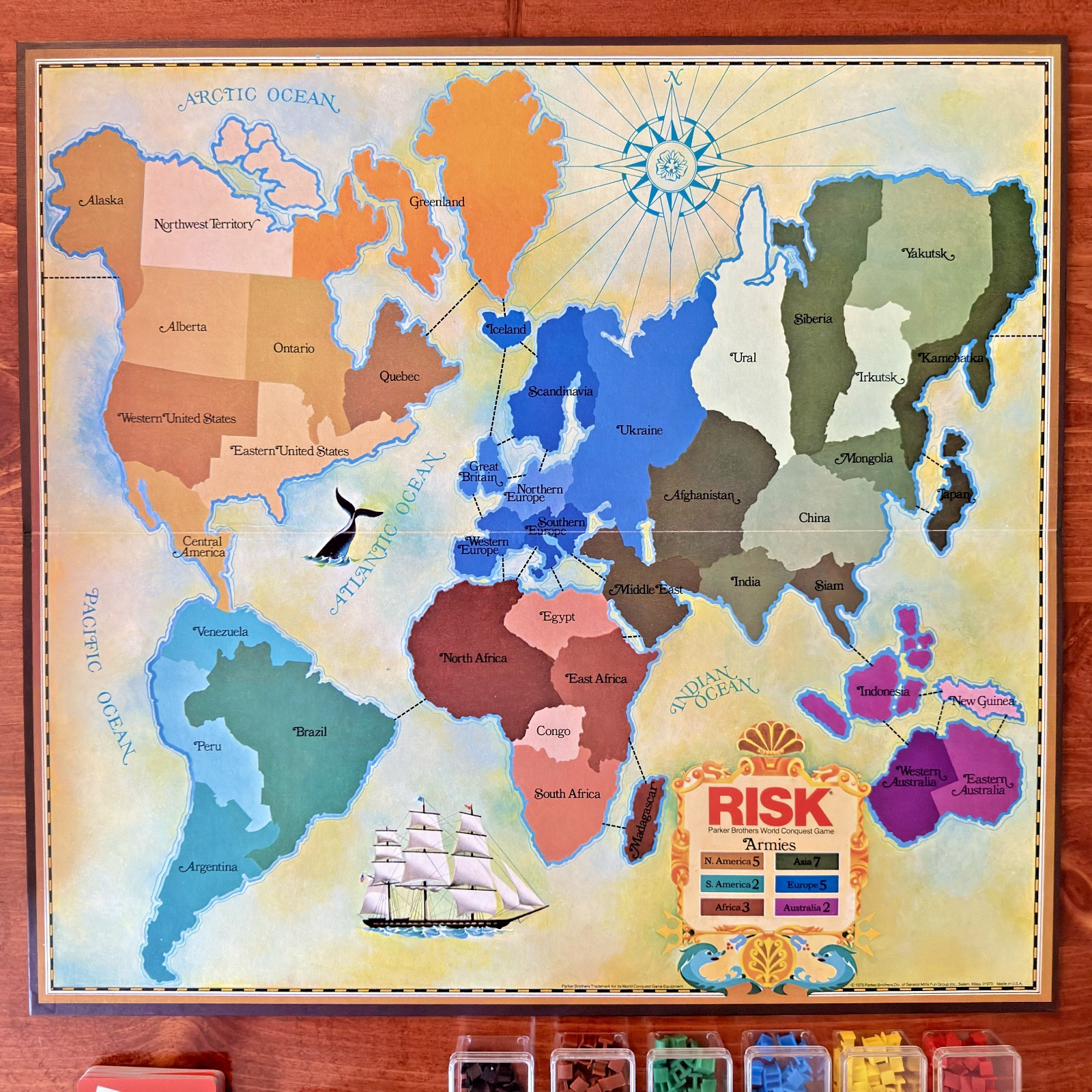 Vintage 1980 Parker Brothers RISK Board Game Complete Box w/ Instruction Manual