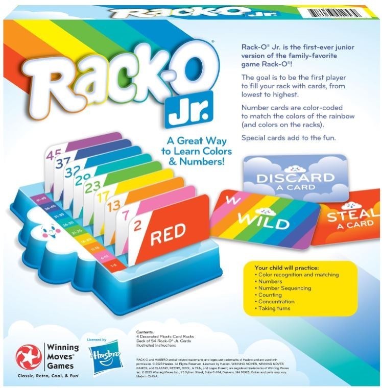 Rack-o Jr. – A great way to Learn Colors & Numbers – Winning Moves